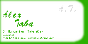 alex taba business card